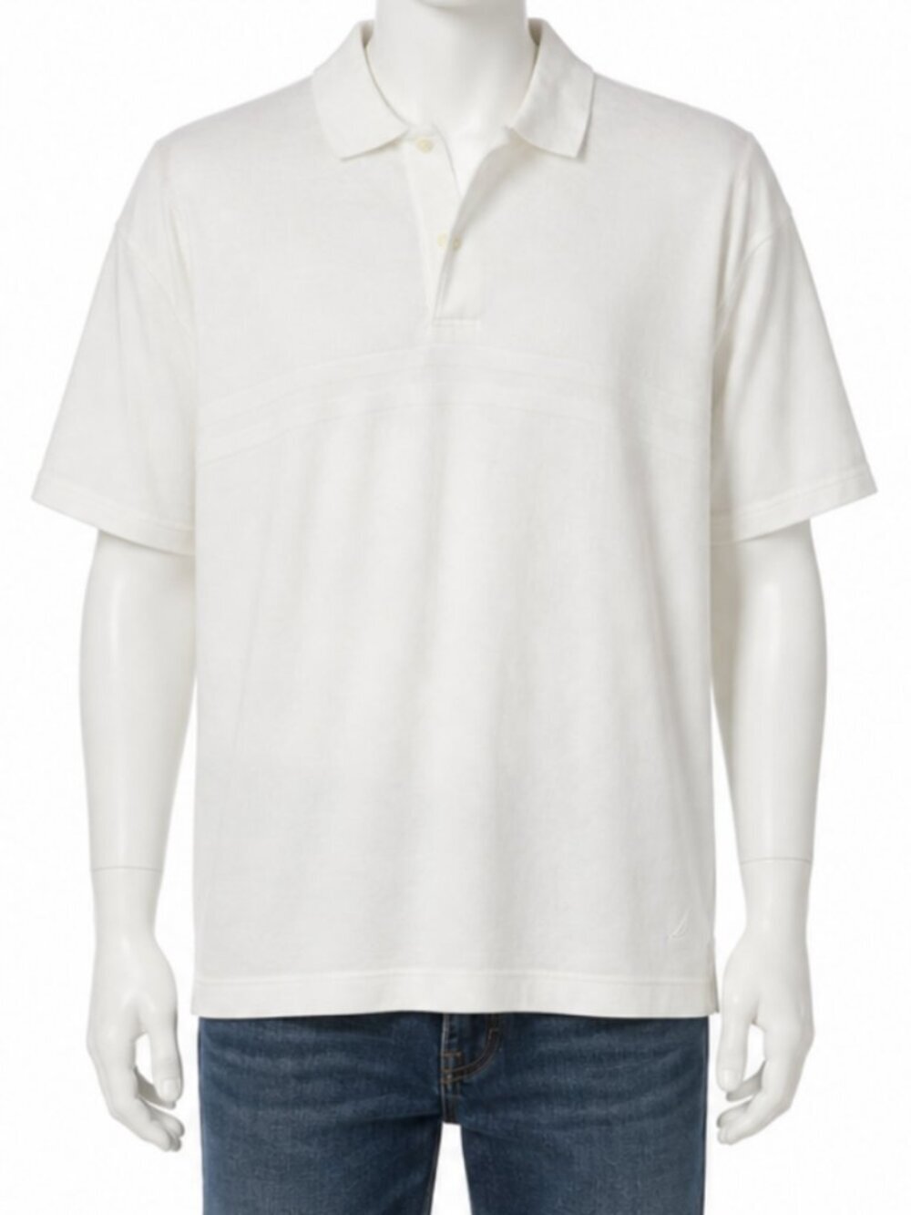 Nautica White Polo Shirt Mens Large Cotton Classic Fit